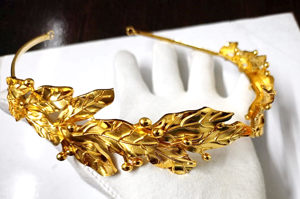 Silver Gold Plated Tiara for Women | Elegant Crown Headpiece for Wedding, Bridal & Special Occasions