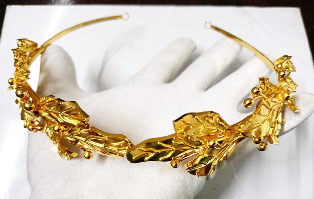 Silver Gold Plated Tiara for Women | Elegant Crown Headpiece for Wedding, Bridal & Special Occasions
