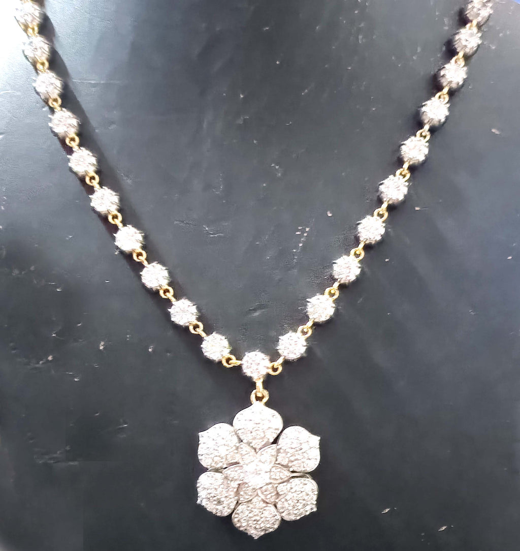 925 Sterling Silver Cubic Zircon Necklace for Women | Elegant Zircon Pendant Jewelry for Wedding, Party & Special Occasions