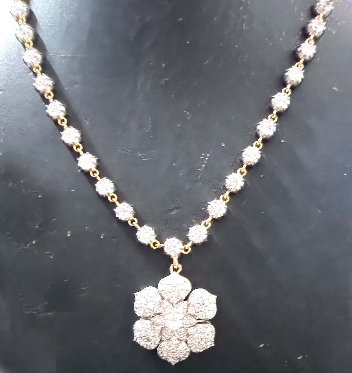 925 Sterling Silver Cubic Zircon Necklace for Women | Elegant Zircon Pendant Jewelry for Wedding, Party & Special Occasions
