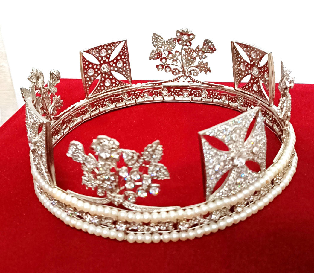 Luxury Cubic Zirconia 925 Sterling Silver Tiara Crown for Women | Elegant Princess Bridal Wedding Hair Jewelry