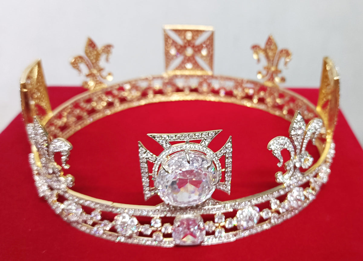 Elegant CZ Diamond Sterling Silver Tiara for Women | Luxury Princess Bridal Crown Hair Accessory