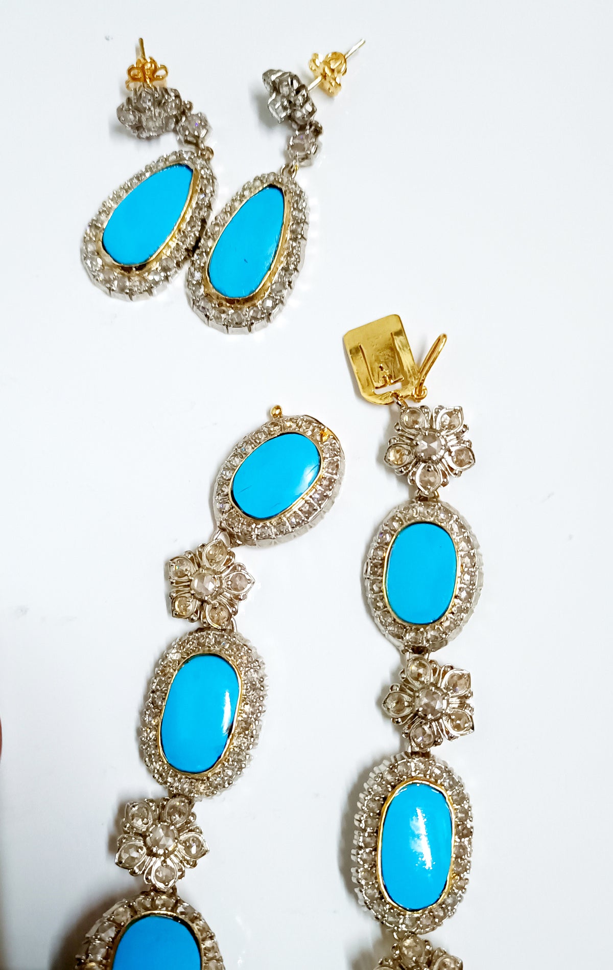 Cubic Zircon Silver Turquoise Necklace for Women – Beautiful Bridal, Wedding & Party Jewelry