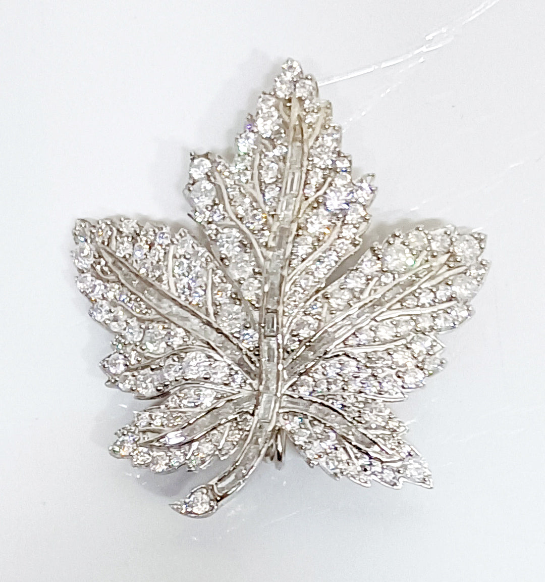 Cubic Zircon 925 Sterling Silver Brooch – Elegant Sparkling Crystal Lapel Pin for Women