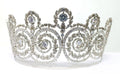 Premium Cubic Zirconia 925 Sterling Silver Crown Tiara | Bridal Hair Jewelry for Wedding and Reception