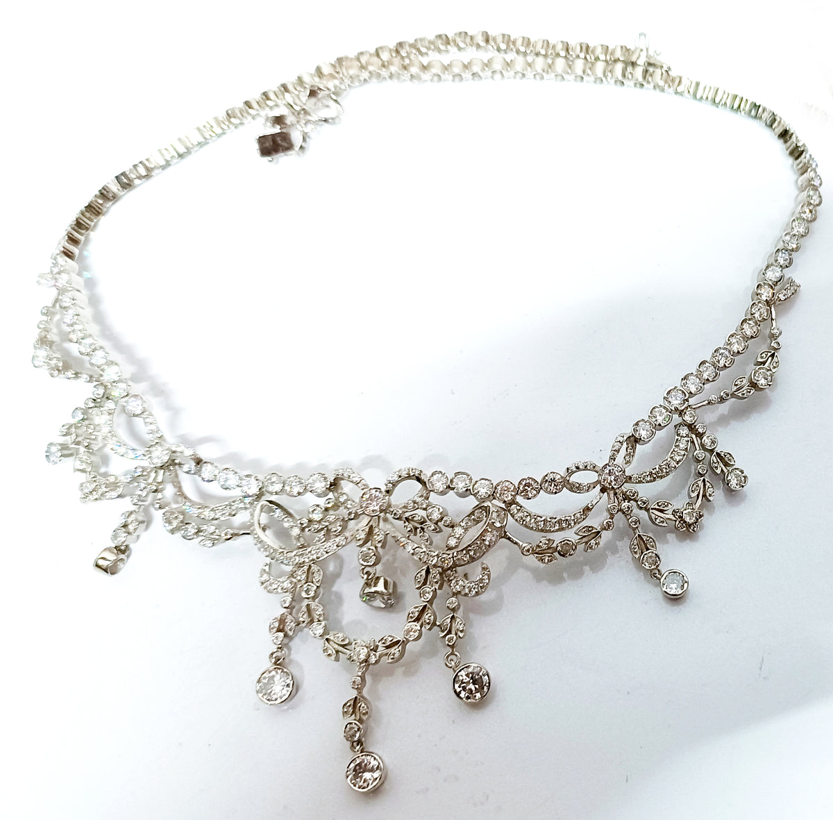 Elegant Zircon Necklace Jewelry For Wedding | Cubic Zircon 925 Sterling Silver Necklace for Women