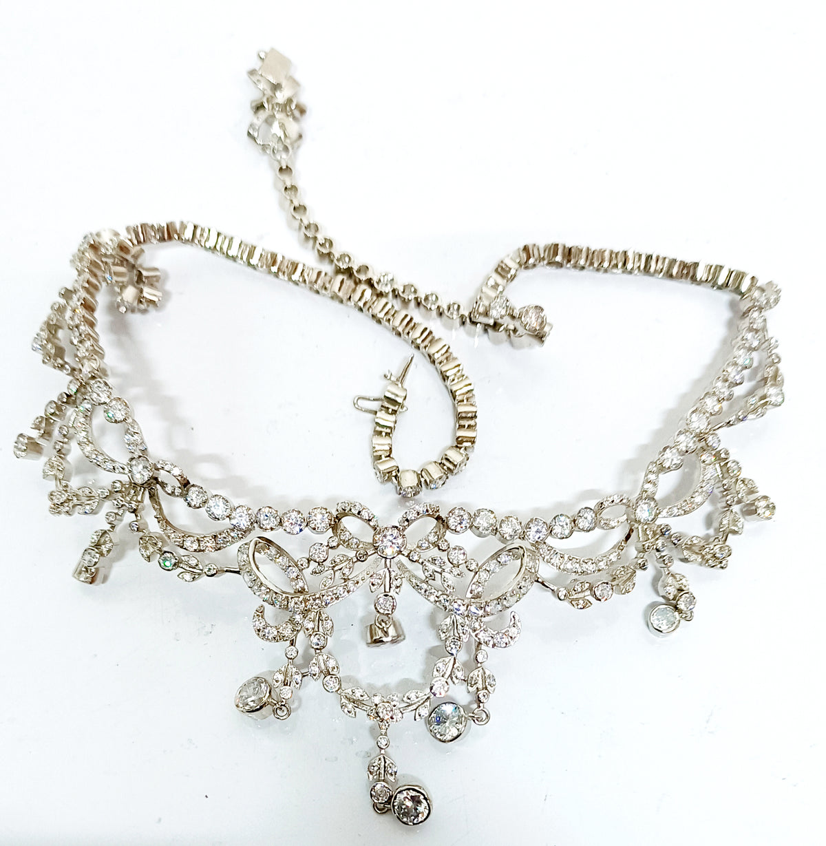 Elegant Zircon Necklace Jewelry For Wedding | Cubic Zircon 925 Sterling Silver Necklace for Women