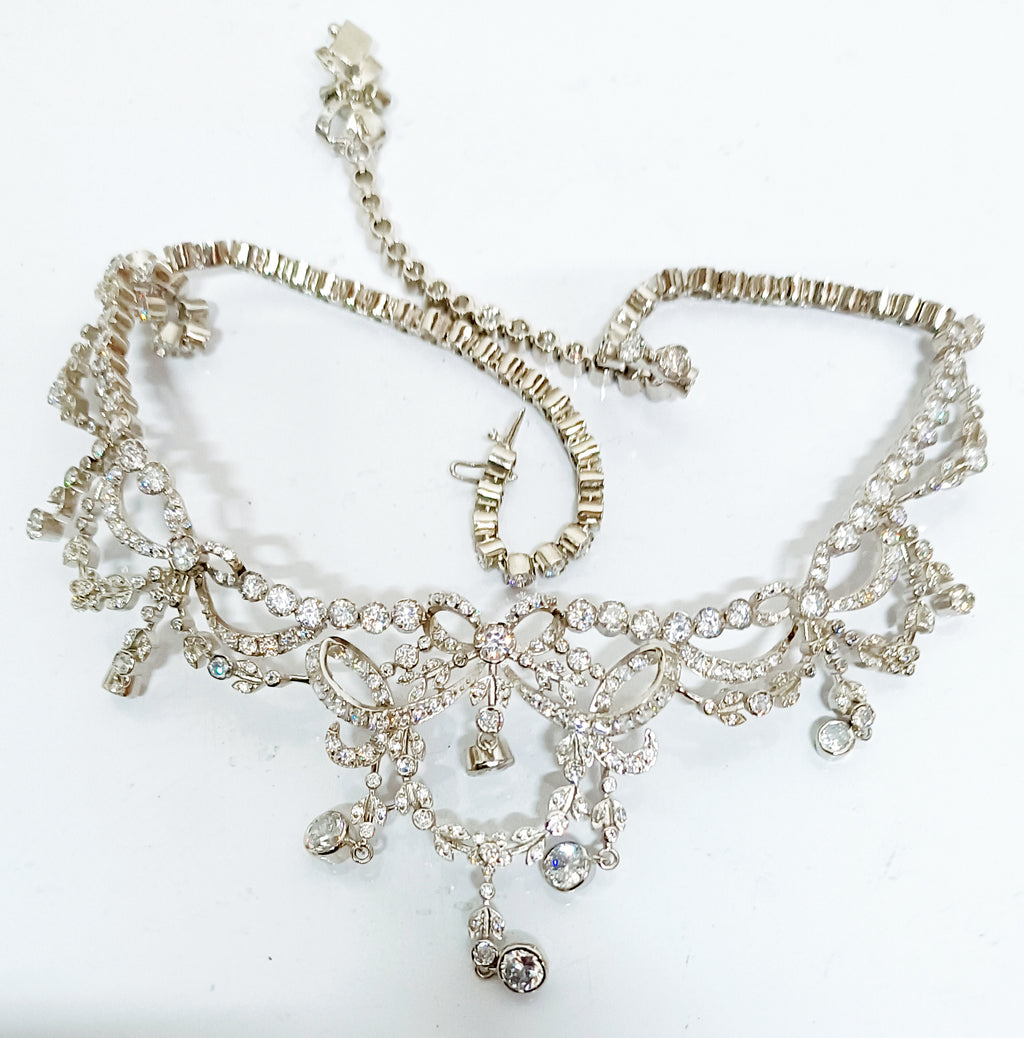Elegant Zircon Necklace Jewelry For Wedding | Cubic Zircon 925 Sterling Silver Necklace for Women