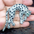 Panther Brooch in 925 Sterling Silver Cubic Zircon Blue Sapphire Decorative Brooch Pin