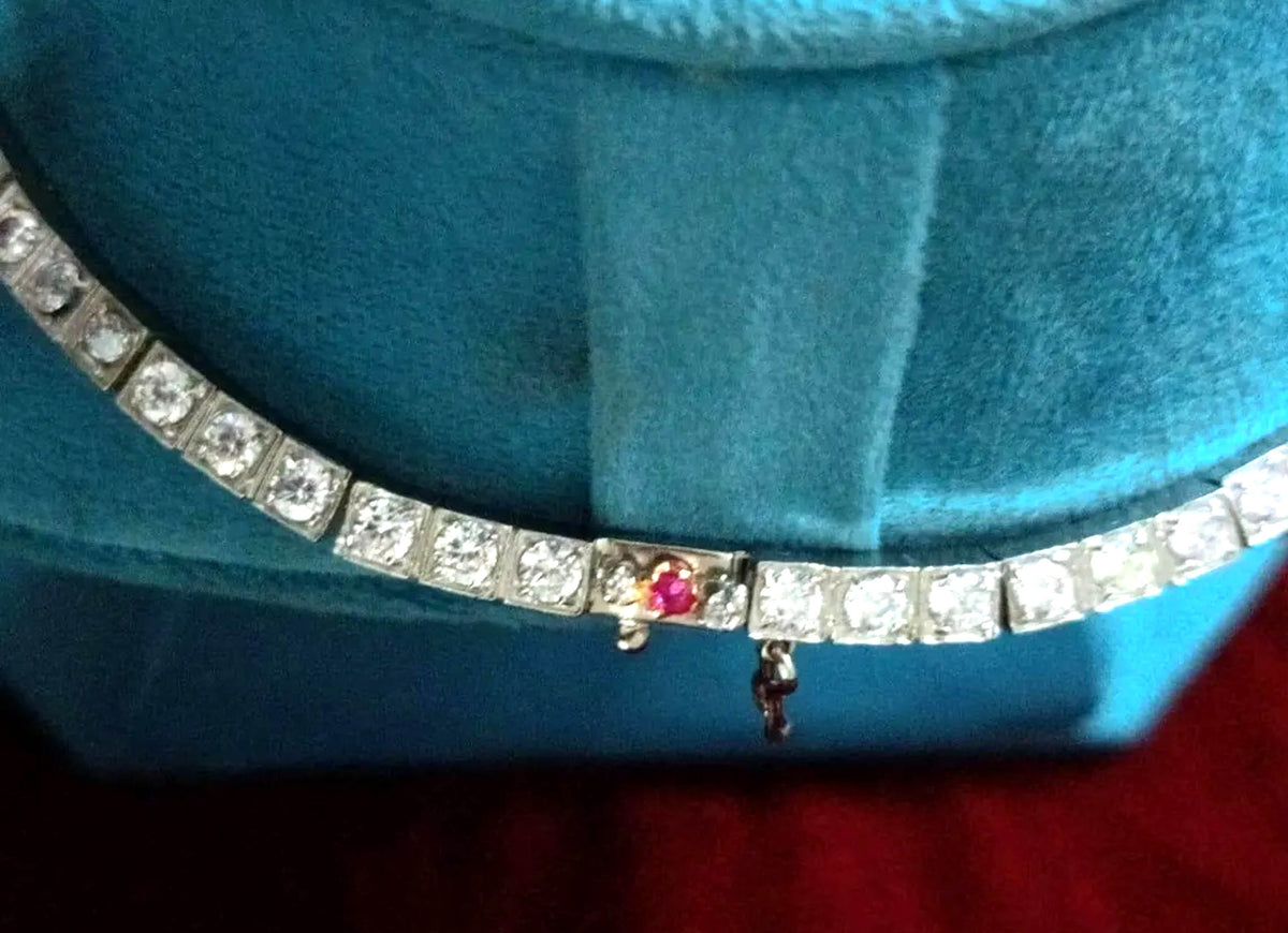 925 Silver Cubic Zircon Ruby Necklace – Handmade Elegant Bridal & Wedding Jewelry